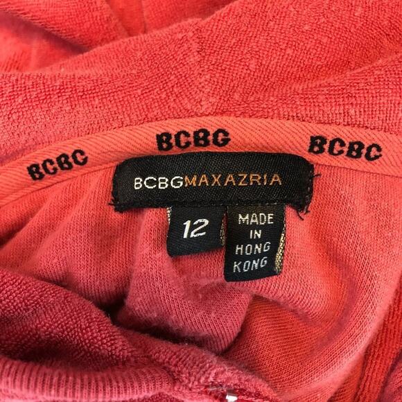 Bcbg MaxAzria Womens Y2K Terry Cloth Full Zip Hoodie Rhinestone Logo Jacket XS - Picture 8 of 8